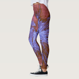 Lila und roter Paint-Spritzer Leggings