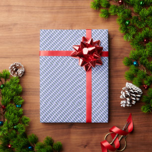 LILA UND ROYBLAUE KUNST GEMUSTERT GESCHENKPAPIER