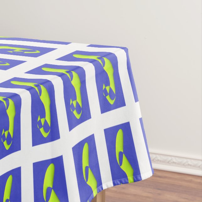 LILA UND ROYBLAUE KUNST GEMUSTERT TISCHDECKE (Beispiel)