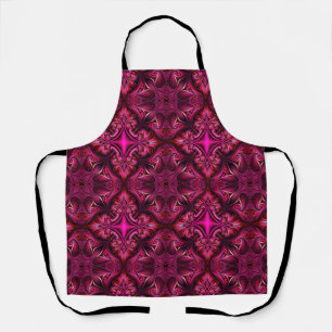 Lila und schlanke Gemusterte All-over-Print-Schürz Schürze