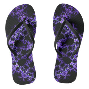 Lila und schwarz flip flops