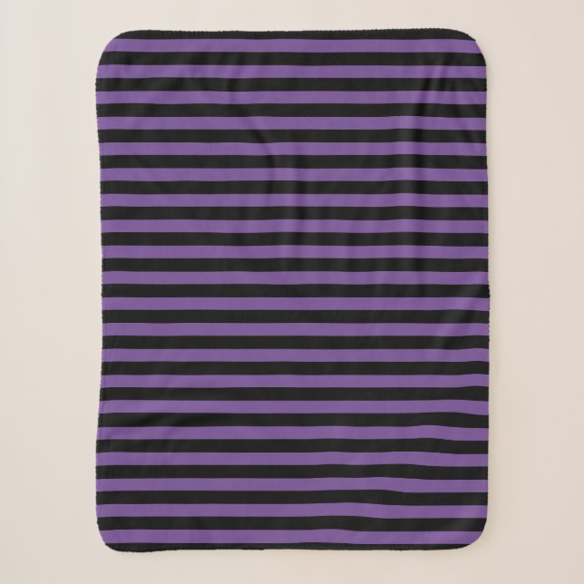 Lila und schwarz gestreift sherpadecke (Vorderseite)