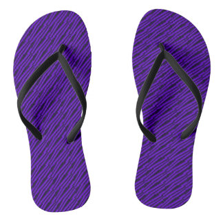 Lila und schwarze Flip-Flops für Damen Flip Flops