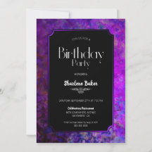 Lila und schwarze Geburtstagsparty