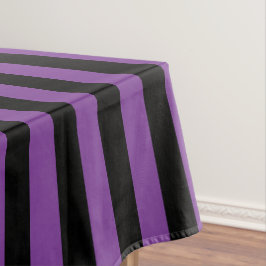Lila und schwarze Hexen Streifen Halloween Gemuste Tischdecke