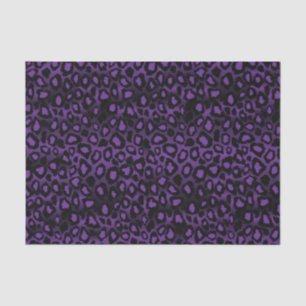 Lila und schwarze Leopardenblätter Seidenpapier