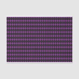 LILA- UND SCHWARZE MARDI-GRAS-DIAMOND-MUSTER SEIDENPAPIER