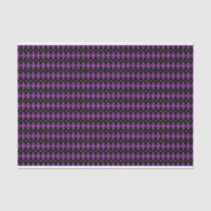 LILA- UND SCHWARZE MARDI-GRAS-DIAMOND-MUSTER SEIDENPAPIER