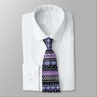 Lila und schwarze moderne Tribal-Stil Neck-Tie Krawatte