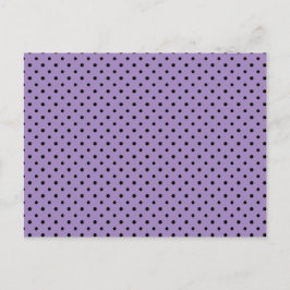 Lila und schwarze Polka Dot Rezeptkarten Postkarte