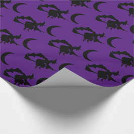 Lila und schwarze Schleifpapier Geschenkpapier