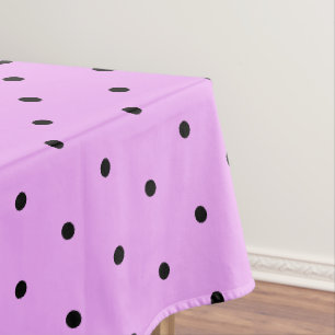 Lila und schwarze Tupfen Tischdecke