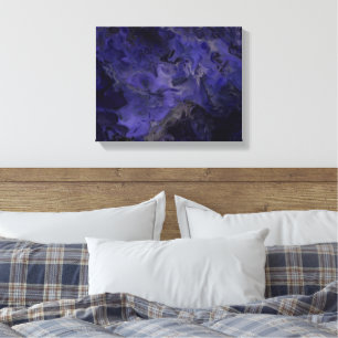 Lila und schwarze Wand Leinwanddruck