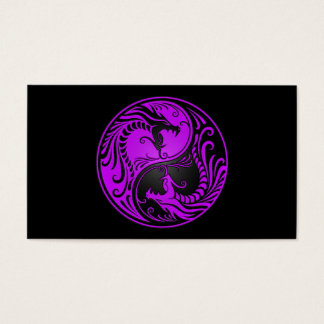 Lila und schwarze Yin Yang Dragons
