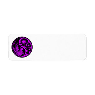 Lila und schwarzer Drache Phoenix Yin Yang