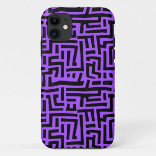 Lila und schwarzer Pop Kunstgeflecht Case-Mate iPhone Hülle