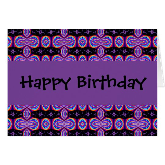 Lila und schwarzes Fraktal alles Gute zum Karte