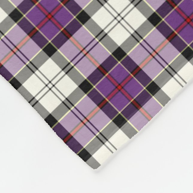 Lila und Schwarzes Kariertes Kulturkleid Tartan Fleecedecke (Ecke)