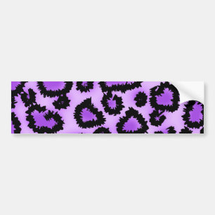 Lila und schwarzes Leopard-Druck-Muster Autoaufkleber