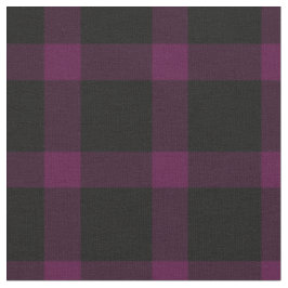 Lila und schwarzes Tartan-Kariertes Muster Stoff