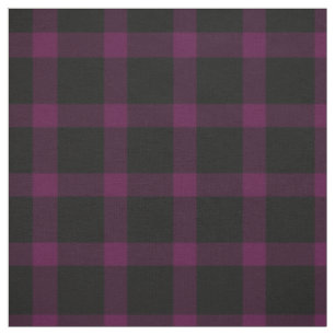 Lila und schwarzes Tartan-Kariertes Muster Stoff