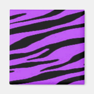 Lila und schwarzes Zebra Magnet