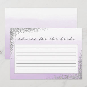 Lila und Silberberatung für die Bride Card Einladung