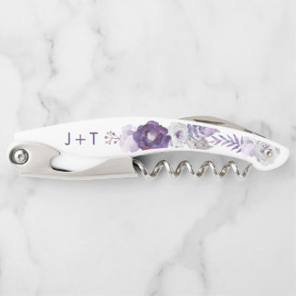 Lila und silberfarbene Hochzeit Kellnermesser