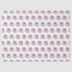 Lila und silberne elegante Blumen Seidenpapier