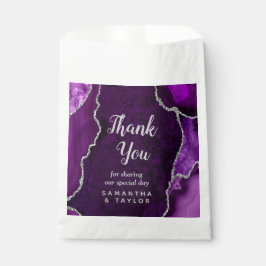 Lila und Silver Agate Wedding Vielen Dank Geschenktütchen