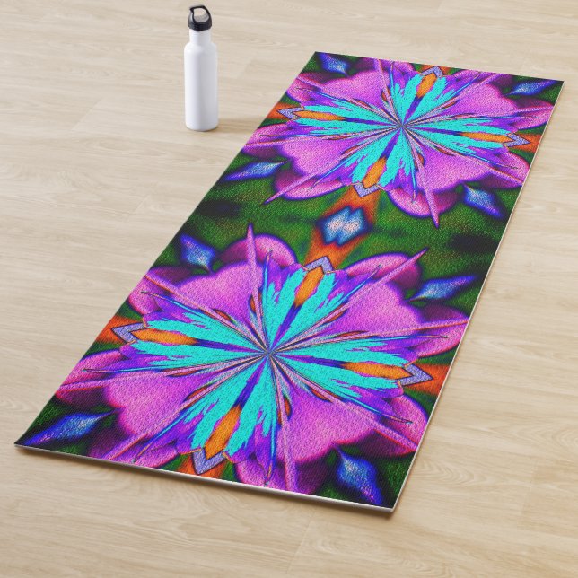Lila und türkis Abstrakt Yogamatte (Beispiel)