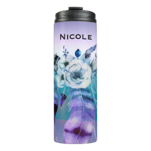 Lila und Türkis Traumfänger Boho Chic Rustikal Thermosbecher