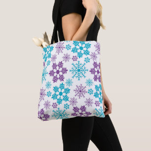 LILA UND TÜRKISCHE FERIENWOHNUNG CHRISTMAS SNOWFLA TASCHE