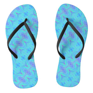 Lila und türkisfarbene Niederoben-Dreh-Flop Flip Flops