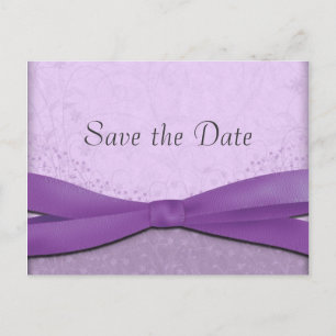 Lila und violette Blumen-Save-the-Date-Postkarten Ankündigungspostkarte