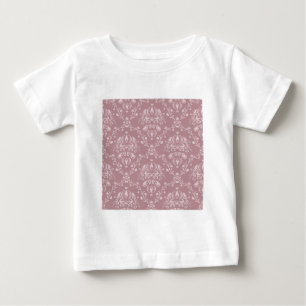 Lila- und Weiß-Damaskus Baby T-shirt