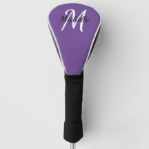 Lila und weiß Einfach Monogram Classic Trendy
