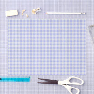 Lila und weiß Gingham kariert Seidenpapier