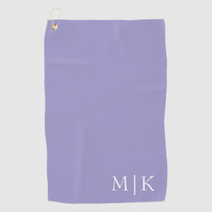 Lila und weiß   Modernes Monogramm Golfhandtuch
