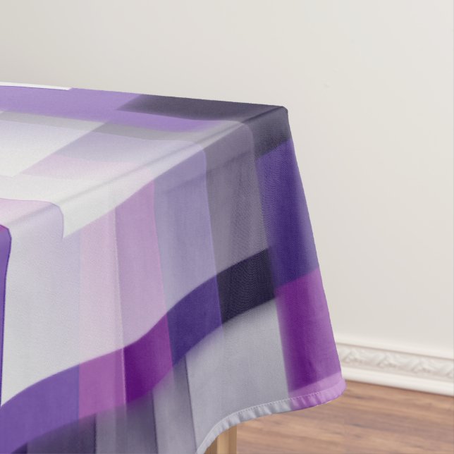 Lila und weiß tischdecke (Beispiel)