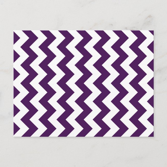 Lila und weiß Zigzag Postkarte (Vorderseite)