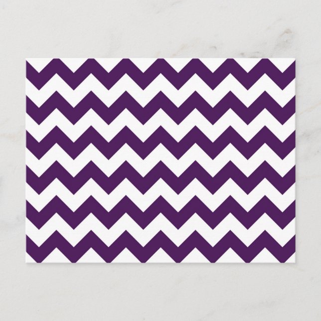 Lila und weiß Zigzag Postkarte (Vorderseite)