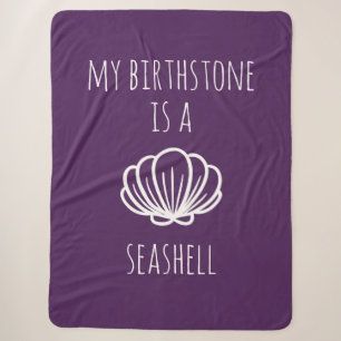 Lila und weiße Birthstone ist ein Seashell Sherpadecke
