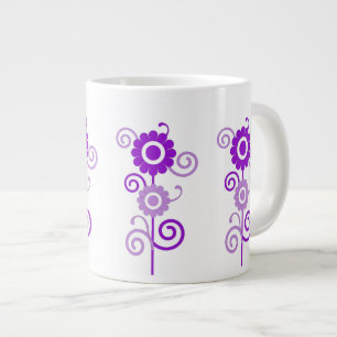 lila und weiße Blume, Jumbo-Tasse