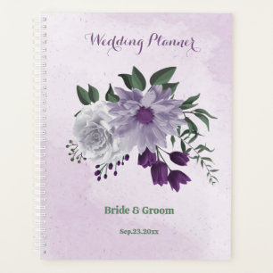lila und weiße Blumen Planer