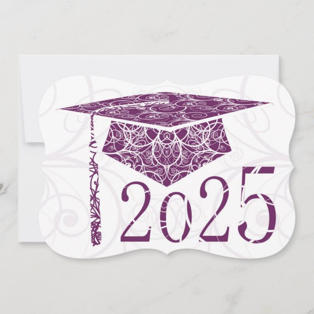 Lila und weiße Blütenkappe 2025 Karte (Vorderseite)