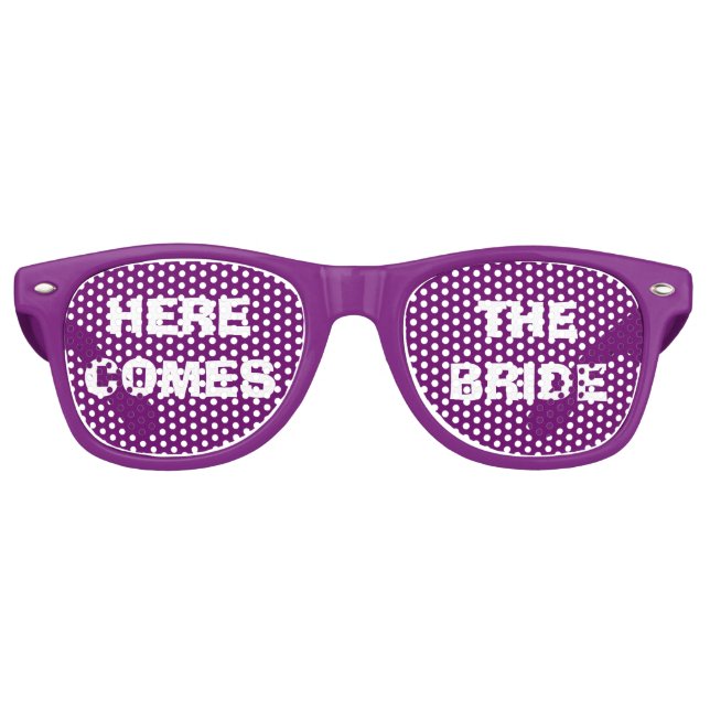 Lila und weiße Bride Party Augenbrille Sonnenbrille (Vorderseite)