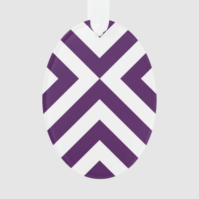 Lila und weiße Chevronen Ornament (Vorderseite)