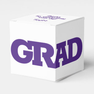 Lila und weiße Graduierungspartei Geschenkschachtel