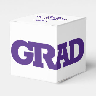 Lila und weiße Graduierungspartei Geschenkschachtel